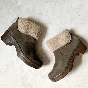 clarks fur lined ankle boots